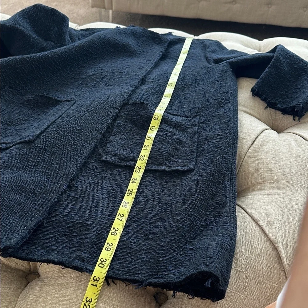 Dorothee Schumacher  Chic Black and blu Long Sleeve Women's Coat